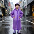 thumbnail image 6 of Kids Rain Poncho, Reusable Waterproof Hooded Rain Cape for Children with Adjustable Drawstring, Portable Tear-Resistant EVA Rain Gear for Outdoor Play, School, Hiking, and Camping, 6 of 6