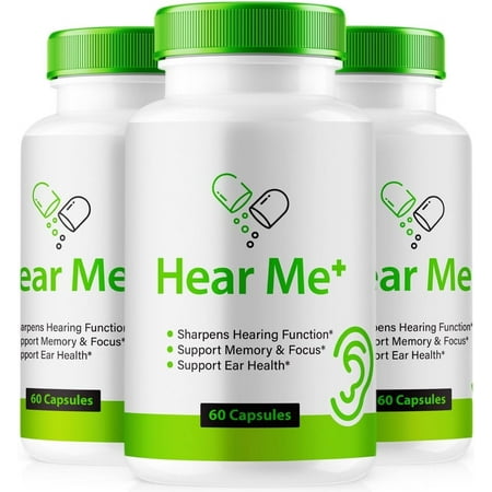 (3 Pack) Hear Me+ Advanced Ear Support, Hear Me Plus Natural Formula to Promote Inner Ear Health, Tinnitus Supplement for Ringing, Official Auditory Pills, HearMe + Reviews (180 Capsules)
