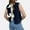 Navy, variant on Women's Sleeveless Knit Vest with Back Bow Tie Accents and Open Back Detail - Large, White