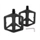 thumbnail image 1 of Pedal de bicicleta de nylon universal Unique Bargains, pedal plano negro con tiras reflectantes, ajuste para ejes de 14mm, pedal de bicicleta antideslizante para BMX MTB bicicletas de carretera 1 par, 1 of 7