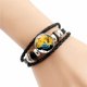 thumbnail image 5 of Pesadilla antes de Navidad Pulsera de cuero tejida a mano ajustable con cuentas trenzada, 5 of 6