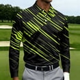 thumbnail image 2 of IAJDKMEK Men's Long Sleeve Printed Sport Shirt – All-Over Pattern, Collared Shirt Men, Casual Athletic Top, Comfortable Active Wear for Men,Black L, 2 of 4