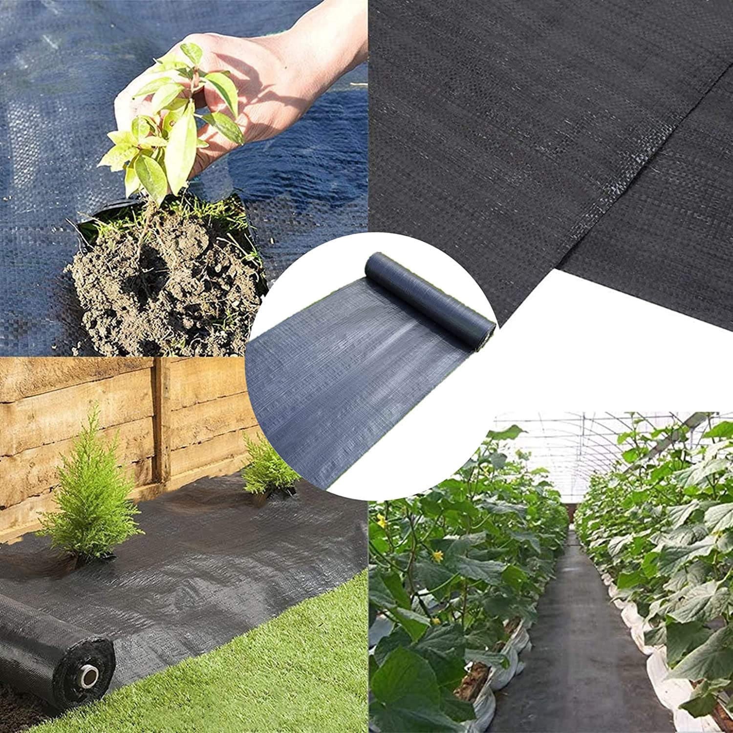SEBLAFF 6x300FT Weed Barrier Landscape Fabric Durable Heavy Duty Weed Block 3.2oz