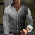 thumbnail image 1 of Camisa de solapa con botones, traje informal de moda, serie de camisetas para hombre, camisa de manga larga con estampado de cadena en HD para baile de graduación para hombre, 1 of 6