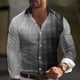 thumbnail image 1 of Camisa de solapa con botones, traje informal de moda, serie de camisetas para hombre, camisa de manga larga con estampado de cadena en HD para baile de graduación para hombre, 1 of 6