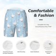 thumbnail image 3 of Balery Goose White Flowers Mens Swim Trunks Swim Shorts for Men Quick Dry Inseam Beach Shorts with Compression Liner Pocket-Small, 3 of 9