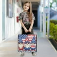 thumbnail image 3 of 3 Ring Zipper Binder with Shoulder Strap Waterproof Trapper Keeper 2 Inch D-Ring 500 Sheets Capacity Gnomes with Usa Flag, 3 of 7