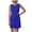 Blue, variant on NIEWTR Womens Summer Dress Crew Neck Button Decoration Sleeveless Sundresses Work Casual Tank Dress(Brown,XL)