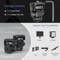 thumbnail image 4 of DSLR Camera Clamp Adjustable Monitor Mount W Cold Shoe 1/4 Screw for Camera Monitor Flash Light Mic Hot Shoe Bracket, 4 of 5