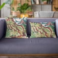 thumbnail image 3 of Plutus Brands Blue Garden Graphic Print Luxury Throw Pillow-Size:20" x 30", 3 of 9