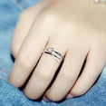 thumbnail image 2 of Flecha Para Mujer, Anillo De Dedo Abierto, Anillo Ajustable, Anillo De Metal 2 Anillos Cateissary AP005528-00, 2 of 6