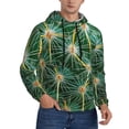 thumbnail image 2 of Lsque Thorns Of Macro Cactus Pattern Casual Men's Hoodie,Hooded Sweatshirt with Kangaroo Pocket,Pullover Hoodie-Small, 2 of 7