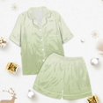 thumbnail image 6 of Kids Girls Pajamas Gradient Short Sleeve Button Down Shirts Shorts Summer Clothes for Girls Pajamas Size 8-9 Years, 6 of 7