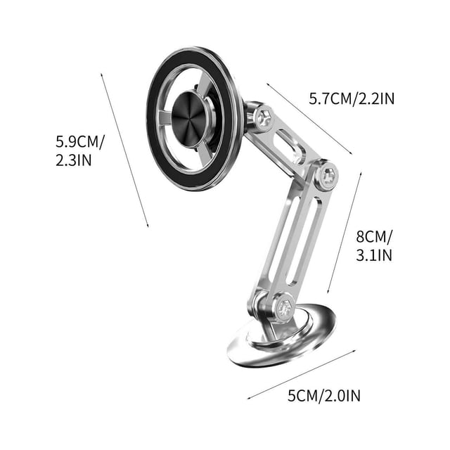 Car Phone Mount Universal 360° Pro,Magnetic Suction Phone All Metal Car Navigation Foldable Car Car Phone Mount Magnetic