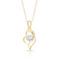 thumbnail image 2 of Rosec Jewels Lab Grown Diamond Heart Pendant Necklace for Valentines Day - EF-VS Quality Certified, 18K Yellow Gold, 2 of 6
