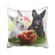 thumbnail image 1 of Funda de almohada ABPHQTO Mascota Negra dos Escoceses y Fresas Pintura de Acuarela Verde 45x45 cm, 1 of 2