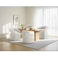 thumbnail image 2 of Spruce & Spring Upholstered Dining Chair with Open Back and Hidden Casters, Single, Linen, 2 of 10