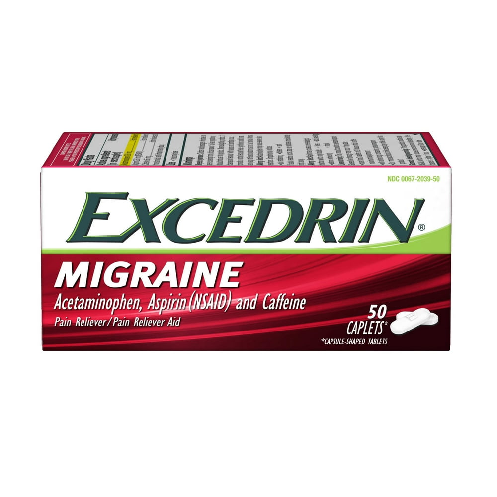 Excedrin Migraine Caplets for Migraine Headache Relief 50 count