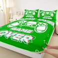 thumbnail image 3 of Homewish Kids Gamepad Controller Bed Sheets, Green Game Console King Sheets, Cartoon Video Game Theme Sheet Set, Lightweight Room Decor, 4 Pieces, 3 of 7