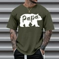 thumbnail image 2 of XIYON Father's Day Mens T Shirt Short Sleeve Round Neck Letter Print Summer Loose Fit Fashion Tee Top For Casual Daily Wear And Outdoor Activities,Green,XXXL, 2 of 4