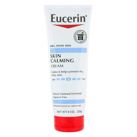 Eucerin Creme Skin Calming 8oz Tube (Fragrance-Free) (Pack of 3)
