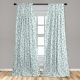 thumbnail image 5 of Ambesonne Leaves Curtains, Peppermint Foliage Dot, Pair of 28"x63", Slate Blue and Bluegrey, 5 of 5