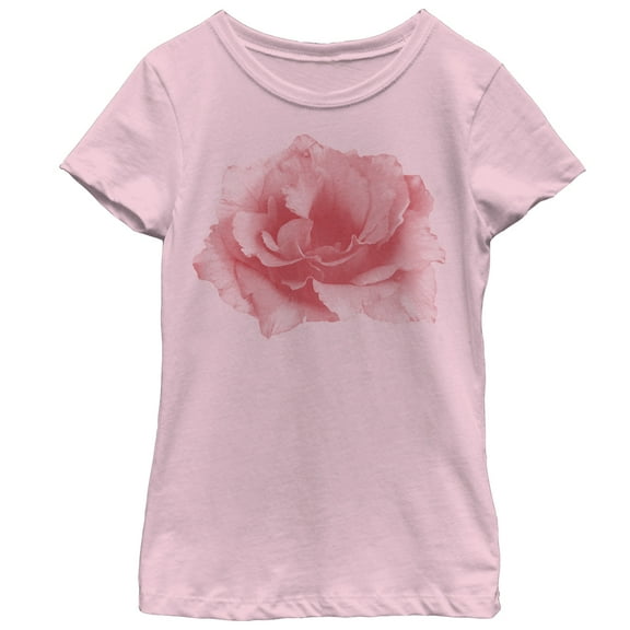 Girl's Lost Gods Blooming Rose Graphic Tee Light Pink Small