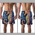 thumbnail image 3 of luoweisi Men's Beach Shorts Quick Dry Swim Trunks with Mesh Lining Seahorse L, 3 of 5