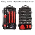thumbnail image 3 of Unique Bargains 115 in 1 Magnetic Precision Screwdriver Set Electronics Repair Tools Kit for Cellphone Mobile Phone Laptop PC, Red, 3 of 4