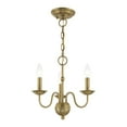 thumbnail image 3 of Livex Lighting - Windsor - 3 Light Mini Chandelier in Traditional Style - 14, 3 of 5