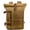 Khaki, variant on ISMART Anti-Theft Laptop Backpack - Water-Resistant Waxed Canvas & Pull-Up Leather, Multi-Functional Travel Hiking Bag