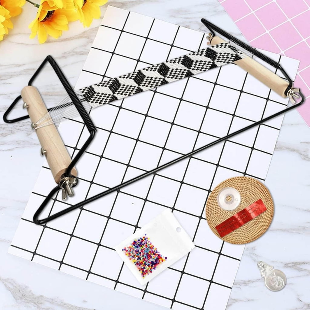 Aellinatey Bead Loom Weaving Machine Jewellery Loom for Weaving DIY Necklace Bracelets