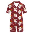 thumbnail image 6 of Wancir Women's Christmas Printed Short Sleeved Tops And Shorts Casual Comfortable Set Suit, 6 of 6