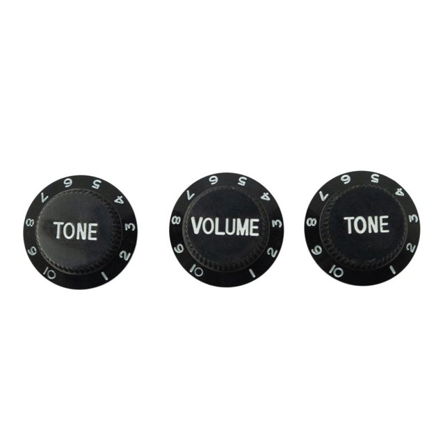 Perillas De Control De De Guitarra De 3 Piezas Para 6 Mm (0.24 Pulgadas) De Diámetro. Shaft Pots - Piezas De esto Para Botones De Volume Negro Hugo Perilla de tono de volumen de la guitarra