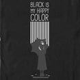 thumbnail image 2 of Men's Wednesday Black Is My Happy Color Silhouette  Graphic Tee Black 3X Large, 2 of 5