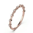 thumbnail image 2 of 0.18ct Petite Diamond Moissanite Distance 10K Rose GoldWedding Band, 2 of 4