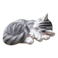thumbnail image 2 of Cat Garden Statue Outdoor Decor,Sleeping Cat Statue Garden Decor,Outdoor Cat Sculpture & Figurine Lawn Ornament,Grey Tabby Statue for Patio, awn,Yard Decorative, 2 of 5