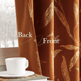 thumbnail image 2 of NICETOWN Blackout Velvet Curtains for Living Room, Soft Vintage Leaf Patterned Gold Foil Printed Velvet Curtains Rod Pocket Room Darkening Thermal Insulated Drapes, Gold Brown, 50"x84", 2 Panels, 2 of 8