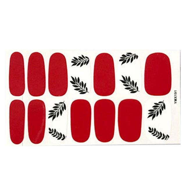 Seitruly Pegatinas para decoración de uñas, calcomanía para uñas con correa, pegamento, puntas de tira de esmalte, decoración artística DIY, Juegos de manicura YMX191 Seitruly CE011901-03B