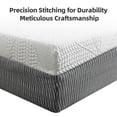 thumbnail image 5 of GDF Studio 14" Premium Queen Mattress, Plush Multi-Layer Design with Adaptive Support and Cooling Fabric, White & Gray, 5 of 9