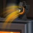thumbnail image 2 of 4 Blade Heat Powered Stove Fan with Carrying Handle and Overheating Protection Portable Butterfly Heat Fan Non Electric Eco-Friendly for Wood Log Burner Fireplace, 2 of 8