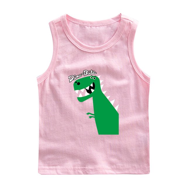 RXIRUCGD 2025 Vêtements d'Été pour Enfants Chemise de Base Col Rond Sans Manches pour Garçons