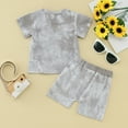 thumbnail image 2 of FDDMis Baby Girl Shorts Set Girls Outfits Size 7/8 Newborn Outfit Girl Girls Dance Tops and Black Shorts Girls Size 5 Clothes 2 Year Old Girl Clothes, 6-12 Months, 2 of 4