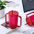 thumbnail image 5 of ABPETE Adult Sippy Cups for Elderly 12 oz Straw Sippy Cups with 2 Handles No Spill for Adults Spill Proof Dysphagia Cup for Disabled Patients(Red), 5 of 12
