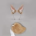 thumbnail image 2 of Slccxzc 2 Piece Plush Bunny Rabbit Ears Headband and Tail Set for Halloween Party (Brown), 2 of 7