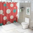 thumbnail image 7 of Pratyus Polka Dots Shower Curtain for Bathroom Decor with Hooks, Washable Polyester Fabric Shower Curtain for Bathroom Decoration 36"x72, 7 of 7