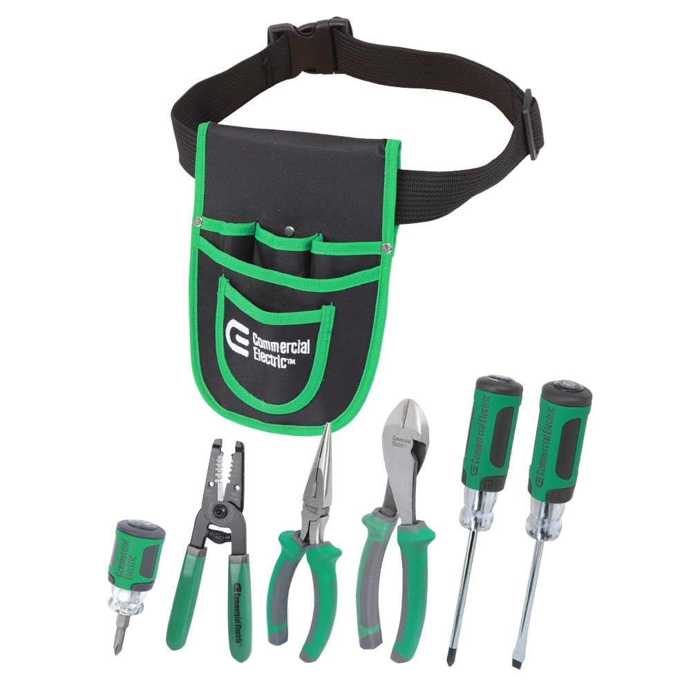 Commercial Electric 7Piece Electrician's Tool Set with Pouch CE120622