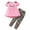 Red, variant on TAIAOJING Toddler Baby Girls Summer 2PCS Outfits Sets Cat Print Pullover With Leopard Pants & Asymmetrical Skirt Fashion Kids Clothing Set Cozy 12-24M