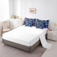 thumbnail image 3 of YST Gothic Skull 7-Piece Comforter Set, King Size, Neon Stars Flowers Print, Polyester, Bedding Set, 3 of 5