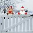 thumbnail image 3 of Christmas Sale! Christmas Fence Decorations Santa Claus Reindeer Fence Peeker Decoration Funny Garden Yard Art Xmas Home Patio DIY Holiday Decor Outdoor Cute Garden Fence Sign Ornament, 3 of 8